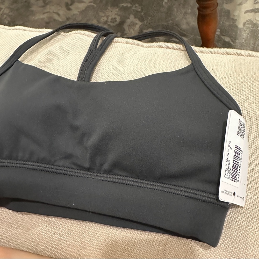 Lululemon Flow Y Nulu Bra - Graphite Grey (Size 2) NWT
